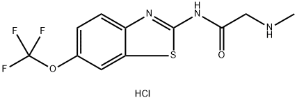 2-(METHYLAMINO)-N-[6-(TRIFLUOROMETHOXY)-2-BENZOTHIAZOLYL]ACETAMIDE HYDROCHLORIDE 结构式