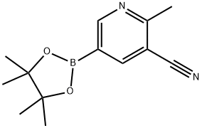 2-甲基-5-(4,4,5,5-四甲基-1,3,2-二氧苯并呋喃-2-基)烟碱腈, 1850257-78-1, 结构式