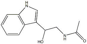 N-(2-hydroxy-2-(1H-indol-3-yl)ethyl)acetamide 结构式