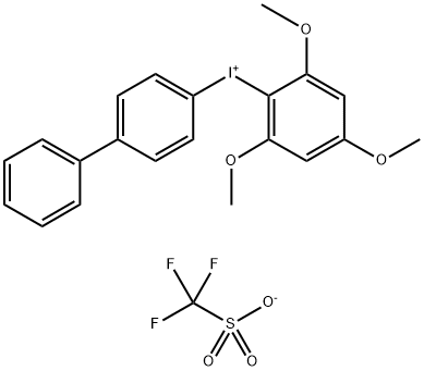 4-Biphenylyl(2,4,6-trimethoxyphenyl)iodonium Trifluoromethanesulfonate Struktur
