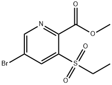 Methyl 5-Bromo-3-ethylsulfonylpyridin-2-carboxylate,1879106-80-5,结构式