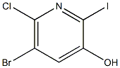 5-bromo-6-chloro-2-iodopyridin-3-ol Struktur