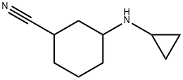 Cyclohexanecarbonitrile, 3-(cyclopropylamino)- Structure