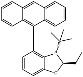 (2S,3S)-4-(anthracen-9-yl)-3-(tert-butyl)-2-ethyl-2,3-dihydrobenzo[d][1,3]oxaphosphole Structure