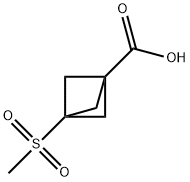 3-methanesulfonylbicyclo[1.1.1]pentane-1-carboxylic acid 化学構造式