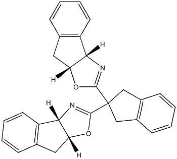 (3aS,3a'S,8aR,8a'R)-2,2'-(1,3-Dihydro-2H-inden-2-ylidene)bis[3a,8a-dihydro-8H-indeno[1,2-d]oxazole] Struktur