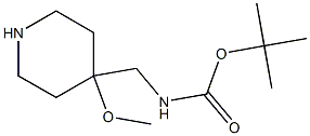 N-BOC-1-(4-甲氧基-4-哌啶基)甲胺,188974-02-9,结构式