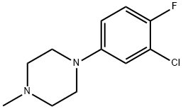 1-(3-chloro-4-fluorophenyl)-4-methylpiperazine 结构式