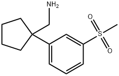 1-[3-(Methylsulfonyl)phenyl]cyclopentanemethanamine 化学構造式