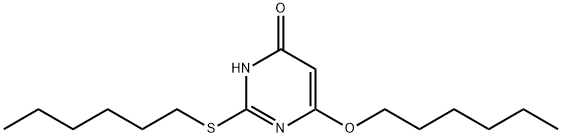 6-Hexyloxy-2-hexylsulfanyl-pyrimidin-4-ol Structure