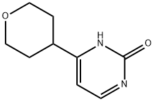 4-(tetrahydro-2H-pyran-4-yl)pyrimidin-2-ol 结构式