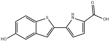 5-(5-Hydroxybenzo[b]thiophen-2-yl)-1H-pyrrole-2-carboxylic acid Struktur