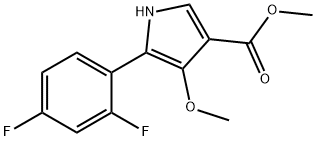 methyl 5-(2,4-difluorophenyl)-4-methoxy-1H-pyrrole-3-carboxylate,1902955-29-6,结构式