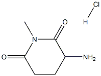 3-氨基-1-甲基哌啶-2,6-二酮盐酸,1909304-98-8,结构式