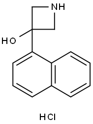 3-(naphthalen-1-yl)azetidin-3-ol hydrochloride 化学構造式