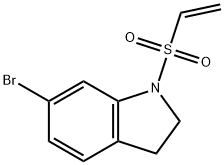 6-溴-1-(乙烯基磺酰基)二氢吲哚 结构式