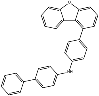 N-(4-(dibenzo[b,d]furan-1-yl)phenyl)-[1,1'-biphenyl]-4-amine Struktur