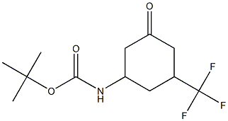 tert-butyl N-[3-oxo-5-(trifluoromethyl)cyclohexyl]carbamate Structure