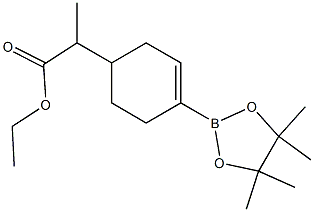 ethyl 2-[4-(4,4,5,5-tetramethyl-1,3,2-dioxaborolan-2-yl)cyclohex-3-en-1-yl]propanoate Struktur