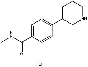 N-methyl-4-(piperidin-3-yl)benzamide hydrochloride 化学構造式