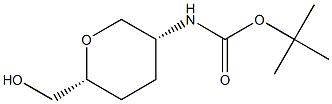 tert-butyl N-[(3R,6R)-6-(hydroxymethyl)oxan-3-yl]carbamate Structure