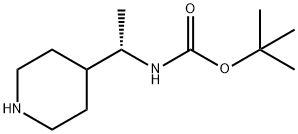 (S)-(1-(哌啶-4-基)乙基)氨基甲酸叔丁酯, 1932094-84-2, 结构式