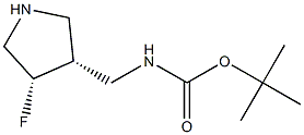 (((3R,4S)-4-氟吡咯烷-3-基)甲基)氨基甲酸叔丁酯, 1932183-92-0, 结构式