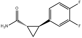 (trans)-2-(3,4-difluorophenyl)cyclopropanecarboxamide 化学構造式