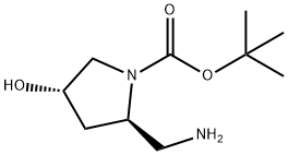 tert-butyl (2R,4S)-2-(aminomethyl)-4-hydroxypyrrolidine-1-carboxylate Structure