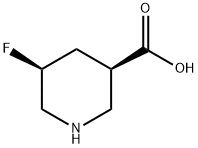 (3R,5S)-5-fluoropiperidine-3-carboxylic acid Struktur