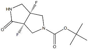 Cis-Tert-Butyl 3A,6A-Difluoro-4-Oxohexahydropyrrolo[3,4-C]Pyrrole-2(1H)-Carboxylate* 化学構造式