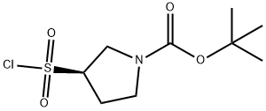 (S)-TERT-BUTYL 3-(CHLOROSULFONYL)PYRROLIDINE-1-CARBOXYLATE 结构式