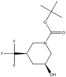 tert-butyl (3S,5R)-3-hydroxy-5-(trifluoromethyl)piperidine-1-carboxylate Structure