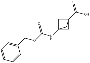 3-{[(benzyloxy)carbonyl]amino}bicyclo[1.1.1]pentane-1-carboxylic acid Structure