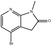 4-bromo-1-methyl-1,3-dihydro-2H-pyrrolo[2,3-b]pyridin-2-one Structure