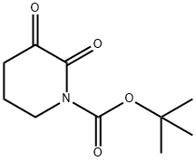 2,3-Dioxo-piperidine-1-carboxylic acid tert-butyl ester Struktur