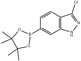 3-CHLORO-6-(4,4,5,5-TETRAMETHYL-[1,3,2]DIOXABOROLAN-2-YL)-1H-INDAZOLE, 1939174-70-5, 结构式