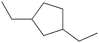 1,3-Diethylcyclopentane. 化学構造式