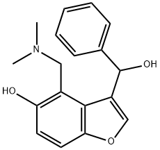 4-[(dimethylamino)methyl]-3-[hydroxy(phenyl)methyl]-1-benzofuran-5-ol Structure