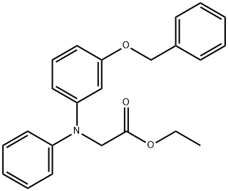 N-苯基-N-[3-(苯基甲氧基)苯基]甘氨酸乙酯 结构式