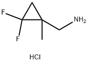 1-(2,2-DIFLUORO-1-METHYLCYCLOPROPYL)METHANAMINE HYDROCHLORIDE, 1955530-15-0, 结构式