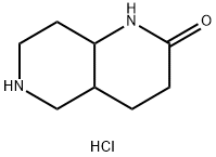 十氢-1,6-萘啶-2-酮盐酸 结构式