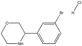 3-(3-溴苯基)吗啉盐酸盐, 1955541-61-3, 结构式