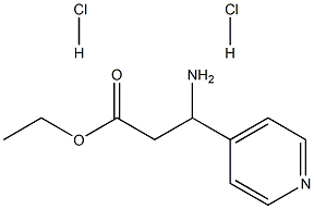 3-氨基-3-(吡啶-4-基)丙酸乙酯二盐酸盐 结构式