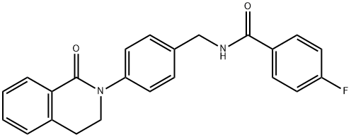 Benzamide, N-[[4-(3,4-dihydro-1-oxo-2(1H)-isoquinolinyl)phenyl]methyl]-4-fluoro-,1956318-50-5,结构式