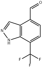 7-(trifluoromethyl)-1H-indazole-4-carbaldehyde Struktur