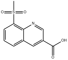 8-(甲基磺酰基)喹啉-3-羧酸 结构式