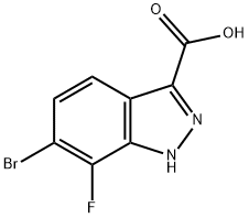 6-溴-7-氟-1H-吲唑-3-羧酸,1956341-21-1,结构式