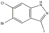5-溴-6-氯-3-碘-1H-吲唑,1956371-54-2,结构式