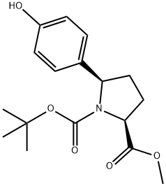 1,2-Pyrrolidinedicarboxylic acid, 5-(4-hydroxyphenyl)-, 1-(1,1-dimethylethyl) 2-methyl ester, (2S,5R)-|1956372-62-5